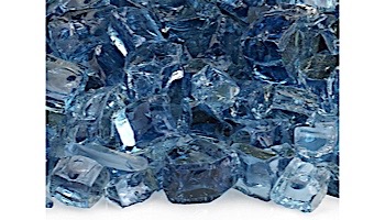 American Fireglass Half Inch Premium Collection | Blue Reflective Fire Glass | 10 Pound Jar | AFF-PABLRF12-J