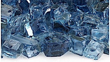American Fireglass Half Inch Premium Collection | Cobalt Reflective Fire Glass | 10 Pound Jar | AFF-COBLRF12-J