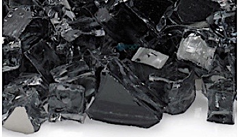 American Fireglass Half Inch Premium Collection | Gray Reflective Fire Glass | 10 Pound Jar | AFF-GRYRF12-J