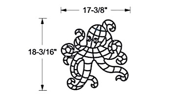 AquaStar Swim Designs Octopus Stencil Only | White | F1008-01