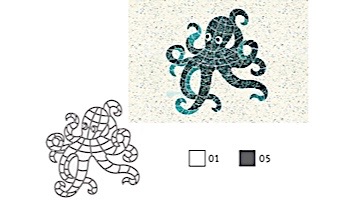 AquaStar Swim Designs Octopus Stencil Only | Gray | F1008-05