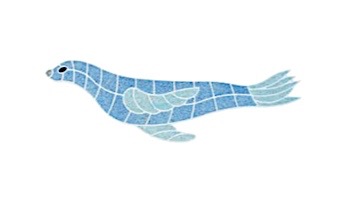 AquaStar Swim Designs Sea Lion Stencil Only | White | F1009-01
