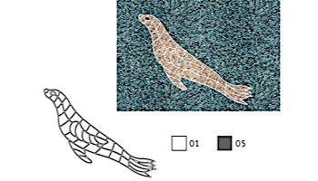 AquaStar Swim Designs Sea Lion Stencil Only | Gray | F1009-05