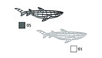 AquaStar Swim Designs Shark Stencil Only | White | F1010-01