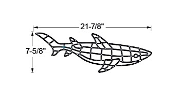 AquaStar Swim Designs Shark Stencil Only | White | F1010-01