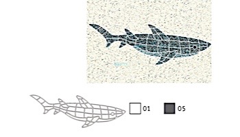 AquaStar Swim Designs Shark Stencil Only | Gray | F1010-05