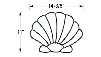 AquaStar Swim Designs Shell Stencil Only | White | F1011-01