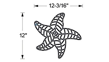 AquaStar Swim Designs Starfish Stencil Only | White | F1012-01