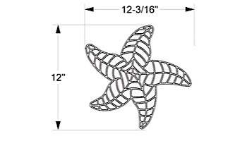 AquaStar Swim Designs Starfish Stencil Only | Gray | F1012-05