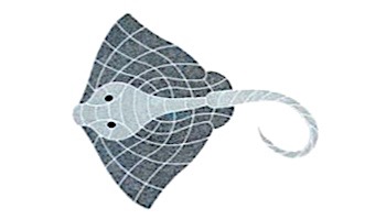 AquaStar Swim Designs Stingray Stencil Only | White | F1013-01