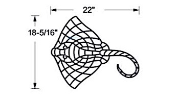 AquaStar Swim Designs Stingray Stencil Only | White | F1013-01