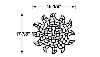 AquaStar Swim Designs Sun Stencil Only | White | F1014-01