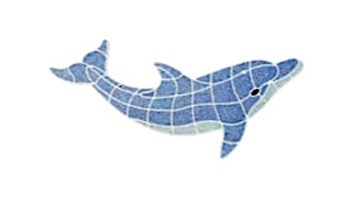 AquaStar Swim Designs Dolphin Medium Stencil Only | White | F1015-01