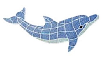 AquaStar Swim Designs Dolphin Medium Stencil Only | White | F1015-01