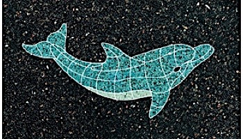 AquaStar Swim Designs Set 1 Large & 1 Medium Dolphin Stencil Only | White | F1029-01