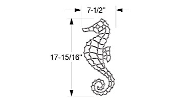 AquaStar Swim Designs Seahorse Medium Stencil Only | Gray | F1017-05