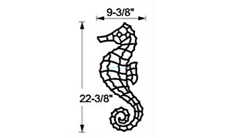 AquaStar Swim Designs Seahorse Large Stencil Only | White | F1018-01