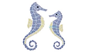 AquaStar Swim Designs Set 1 Medium & 1 Large Seahorse Stencils Only | Gray | F1031-05