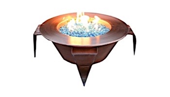 The Outdoor Plus Fire and Water Pot With 4 Water Falls | Match Lit | OPT-4W30