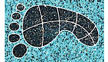 AquaStar Swim Designs Footprint Small Stencil Only Set of 2 | Gray | F1019-05