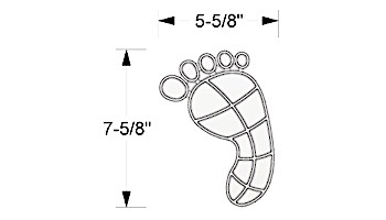 AquaStar Swim Designs Footprint Small Stencil Only Set of 2 | Gray | F1019-05