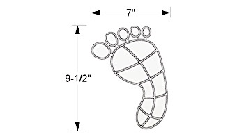 AquaStar Swim Designs Footprint Medium Stencil Only Set of 2 | Gray | F1020-05