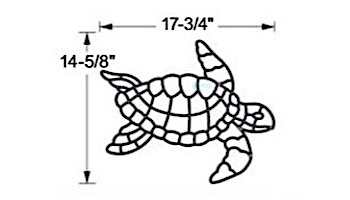 AquaStar Swim Designs Turtle Medium Stencil Only | White | F1023-01