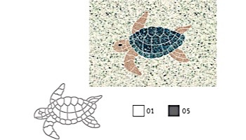 AquaStar Swim Designs Turtle Medium Stencil Only | Gray | F1023-05