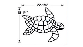 AquaStar Swim Designs Turtle Large Stencil Only | White | F1024-01