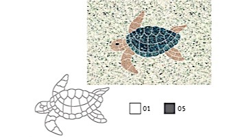 AquaStar Swim Designs Turtle Large Stencil Only | Gray | F1024-05