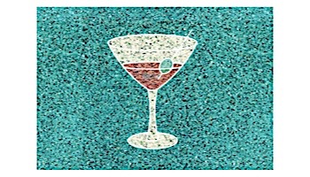 AquaStar Swim Designs Martini Glass Stencil Only | White | F1025-01