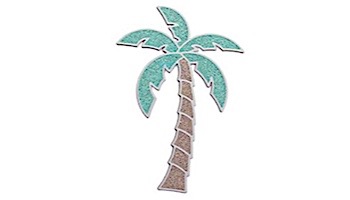 AquaStar Swim Designs Palm Tree Small Stencil Only | White | F1026-01