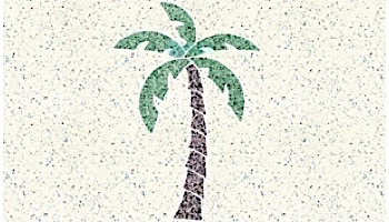 AquaStar Swim Designs Palm Tree Small Stencil Only | White | F1026-01