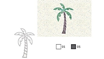 AquaStar Swim Designs Palm Tree Small Stencil Only | Gray | F1026-05