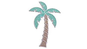 AquaStar Swim Designs Palm Tree Medium Stencil Only | White | F1027-01