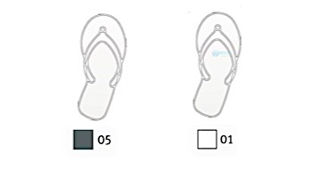 AquaStar Swim Designs Sandal Stencil Only Set of 2 | White | F1028-01