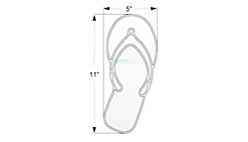 AquaStar Swim Designs Sandal Stencil Only Set of 2 | White | F1028-01