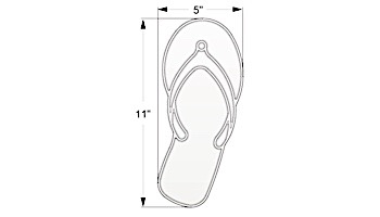 AquaStar Swim Designs Sandal Stencil Only Set of 2 | Gray | F1028-05