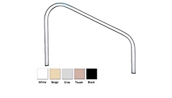 Saftron Deck Mounted 2-Bend Handrail Pair | .25" Thickness 1.90" OD | 30"W x 24"H | White | DR-230-W