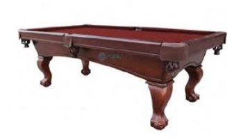 Hathaway Westport 8-Foot Antique Walnut Slate Pool Table | Burgundy Felt | NG2690BR BG2690BR