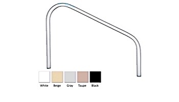 Saftron Deck Mounted 2-Bend Handrail Pair | .25" Thickness 1.90" OD | 30"W x 24"H | Taupe | DR-230-T