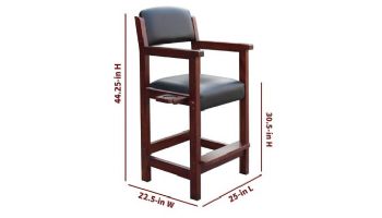 Hathaway Cambridge 30-In High Top Spectator Chair | Walnut Finish | NG2556W BG2556W