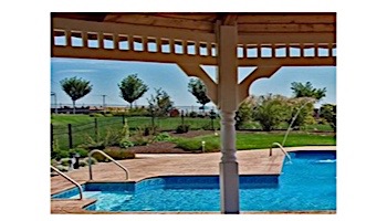 Saftron Deck Mounted 2-Bend Handrail Pair | .25" Thickness 1.90" OD | 40"W x 24"H | Black | DR-240-BK