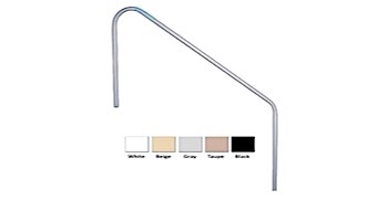 Saftron Deck To Pool Mounted 2-Bend Handrail | .25" Thickness 1.90" OD | 48"W x 32"H | Beige | DTP-248-B