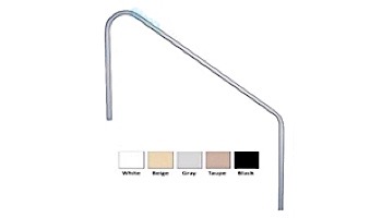 Saftron Deck To Pool Mounted 2-Bend Handrail | .25" Thickness 1.90" OD | 48"W x 32"H | Black | DTP-248-BK