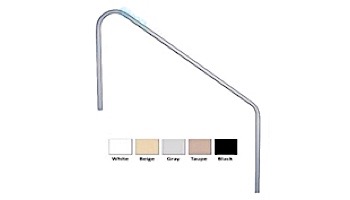 Saftron Deck To Pool mounted 2-Bend Handrail | .25" Thickness 1.90" OD | 48"W x 32"H | Taupe | DTP-248-T