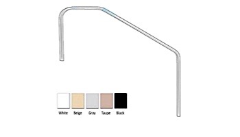 Saftron Deck To Pool Mounted 3-Bend Handrail | .25" Thickness 1.90" OD | 60"W x 32"H | White | DTP-360-W