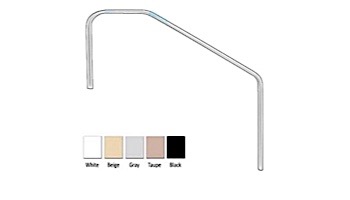 Saftron Deck To Pool Mounted 3-Bend Handrail | .25" Thickness 1.90" OD | 48"W x 32"H | Beige | DTP-348-B