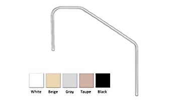 Saftron Deck To Pool Mounted 3-Bend Handrail | .25" Thickness 1.90" OD | 66"W x 32"H | Black | DTP-366-BK