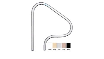 Saftron Return to Deck Mounted 3-Bend Handrail | .25" Thickness 1.90" OD | 26"W x 30"H | Beige | P-326-RTD-B